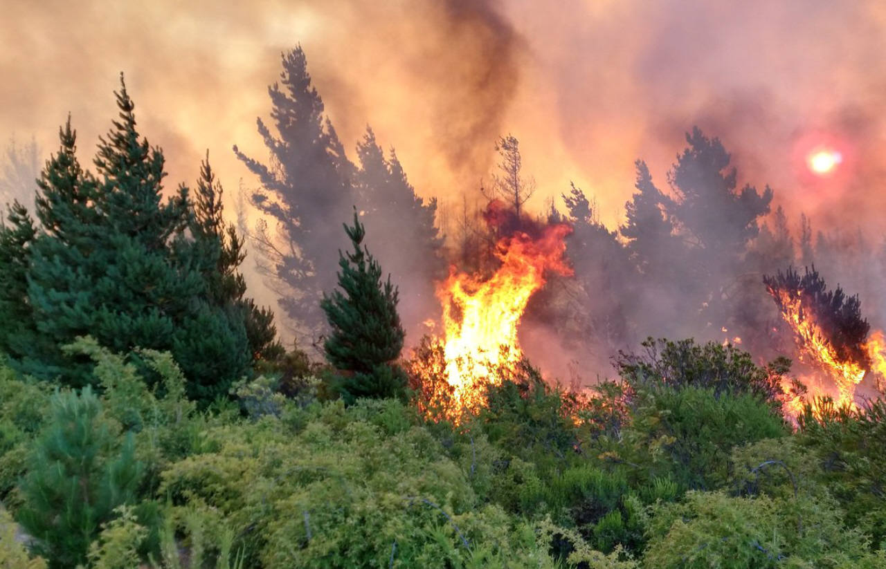 Incendio en la zona de Epuyén: trabajan más de 120 personas y medios aéreos para controlarlo